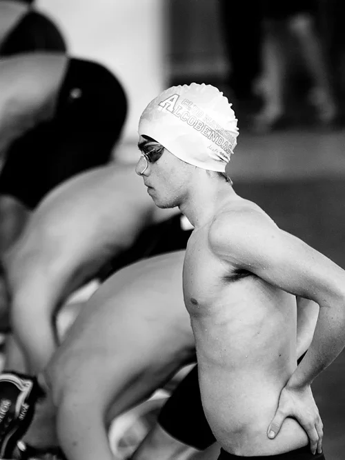 bonnet-de-bain-en silicone avec flocage pour triathlon