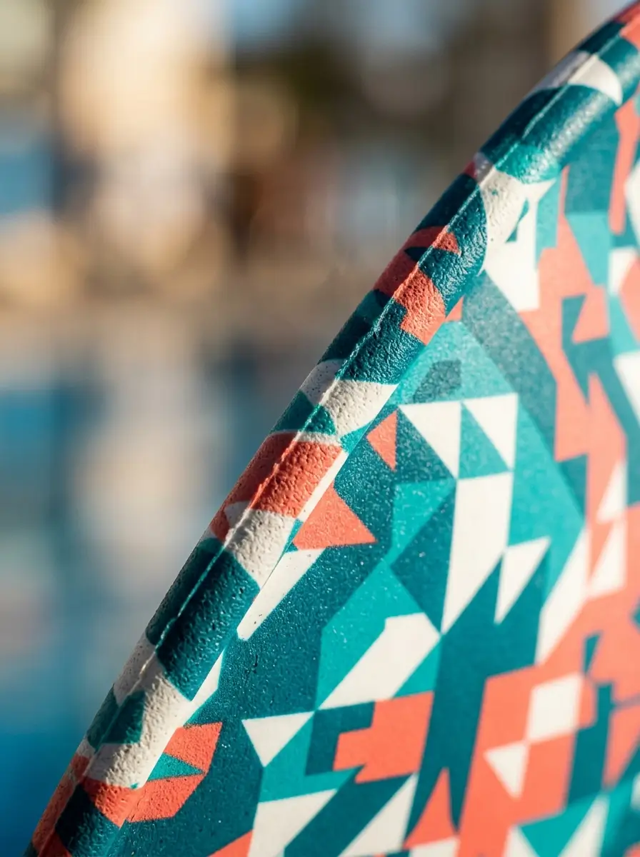 Gros plan sur un bonnet de bain original montrant la qualité d'impression bord à bord sur le silicone