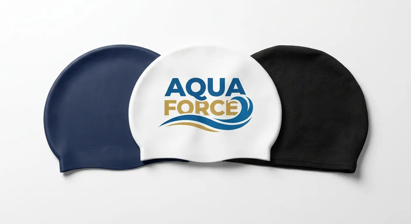 Comparaison des trois matériaux de bonnet de bain: latex, silicone premium et tissu polyester