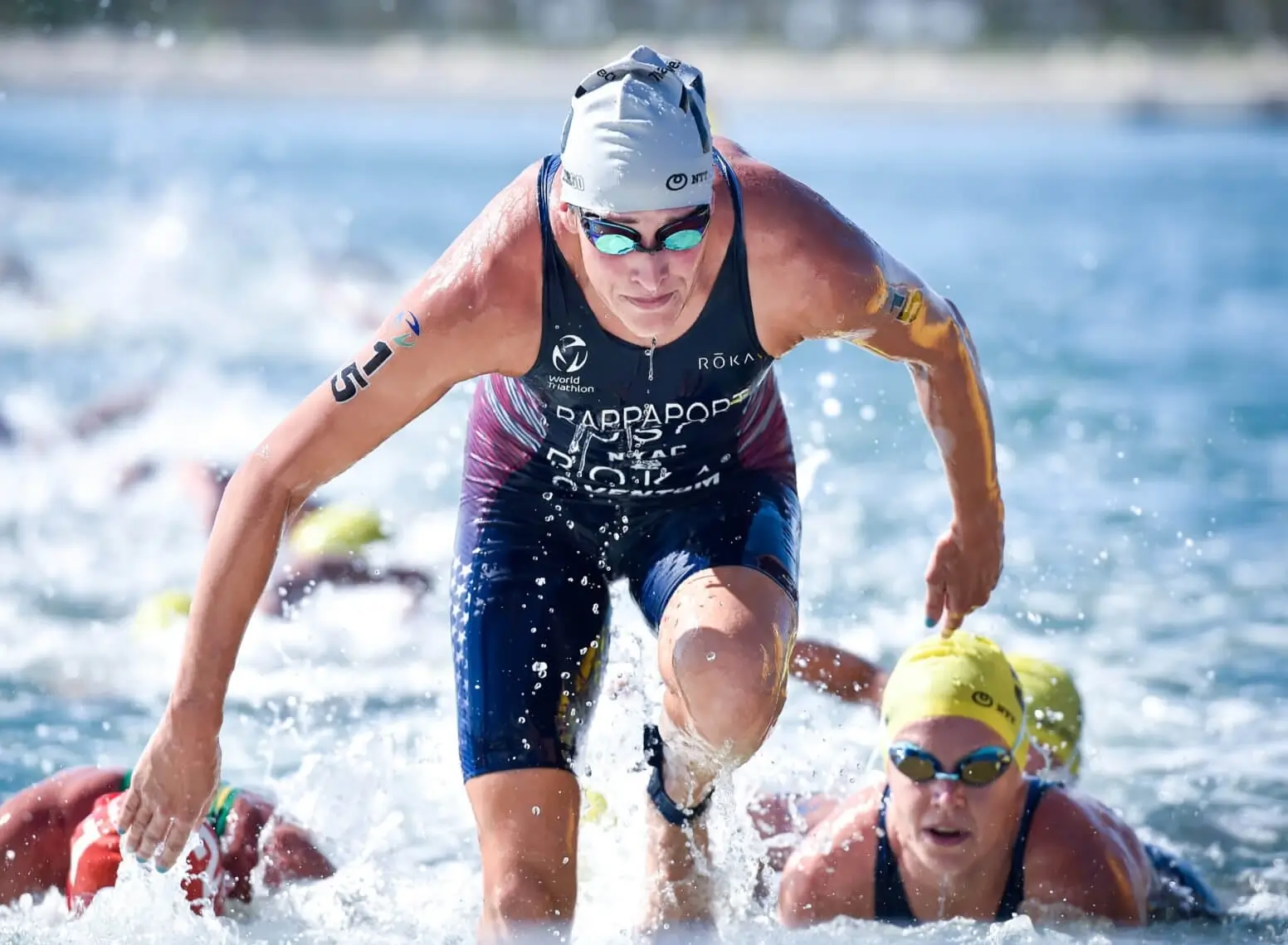 bonnets pour triathlon avec flocage de numéro